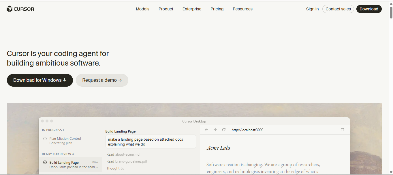 Cursor screenshot 1