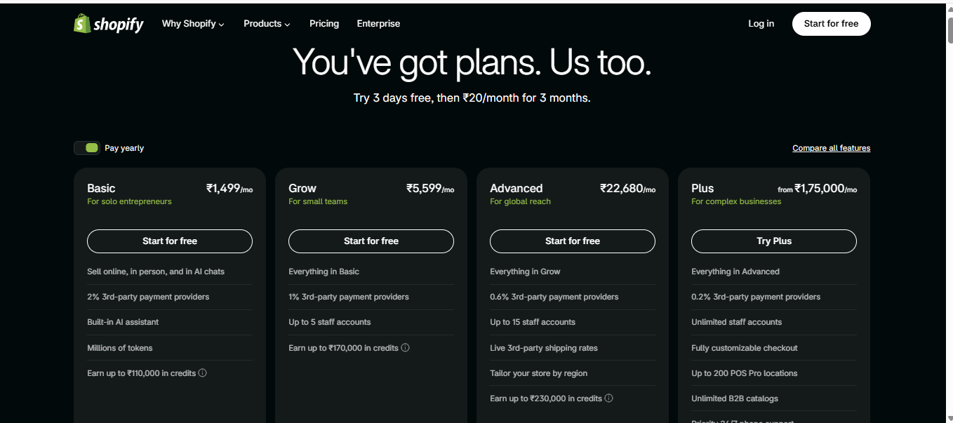 Shopify screenshot 2