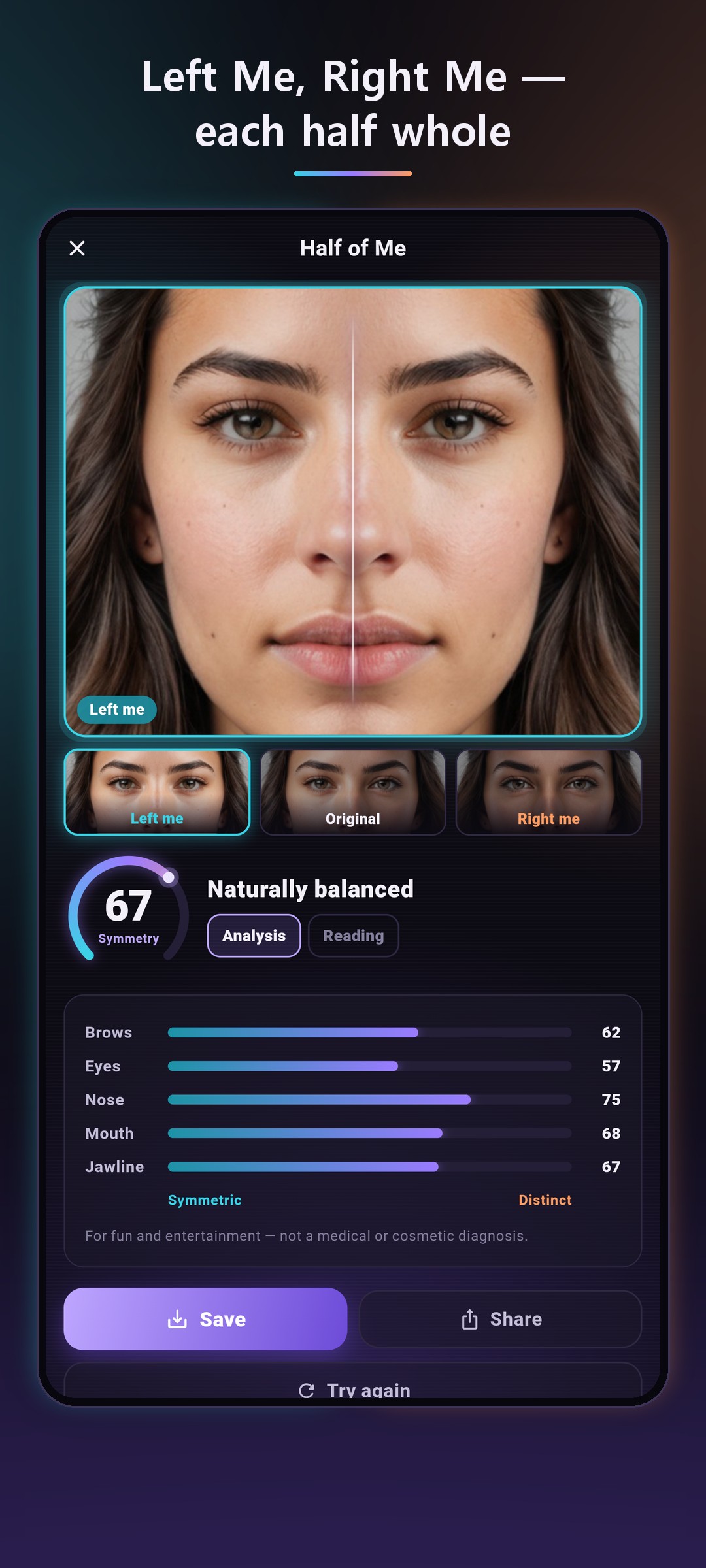 Half of Me - Face Symmetry screenshot 4